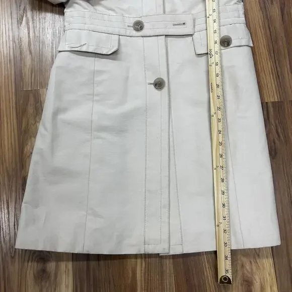RARE Y2K J.Crew SAMPLE Tailored Trench Coat Classic Khaki Belted Pre-Production - Picture 15 of 16